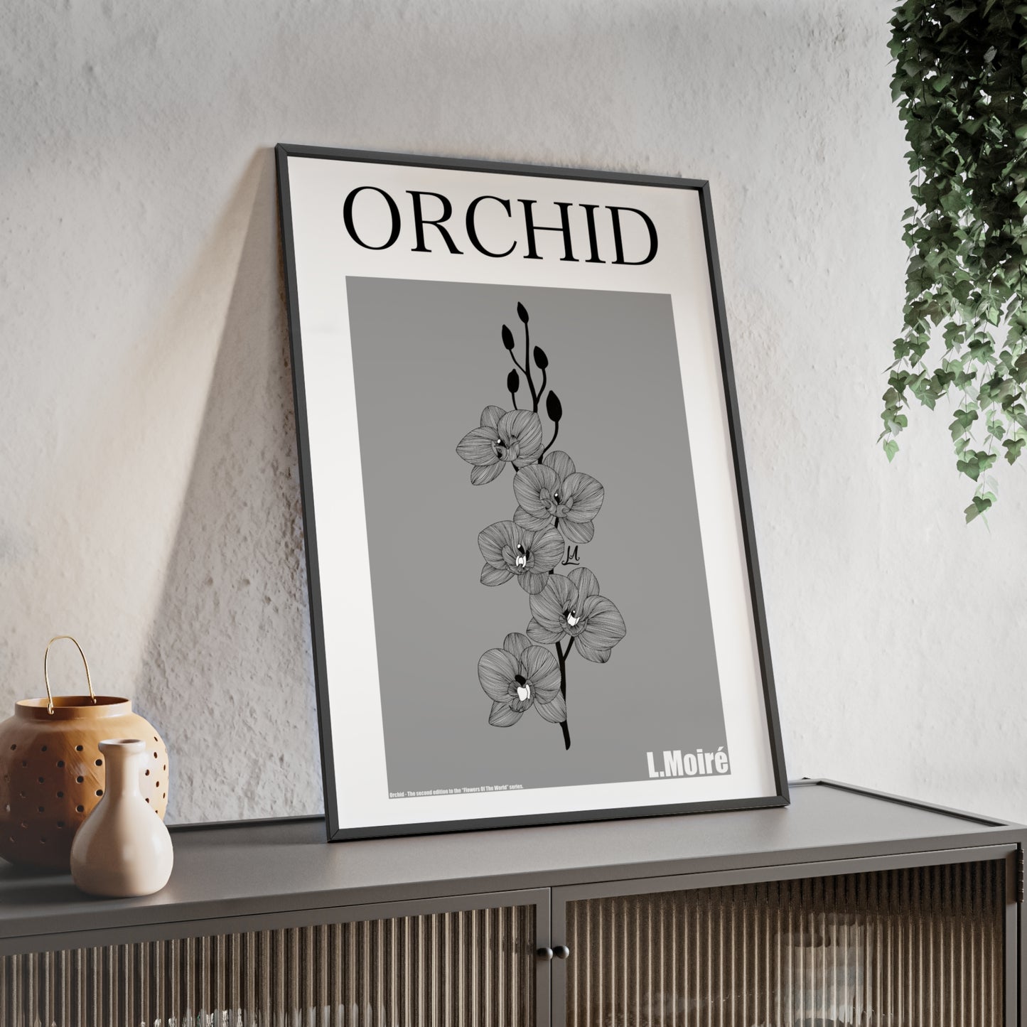 Orchid - The second edition to the - Flowers Of The World - series. - Framed.