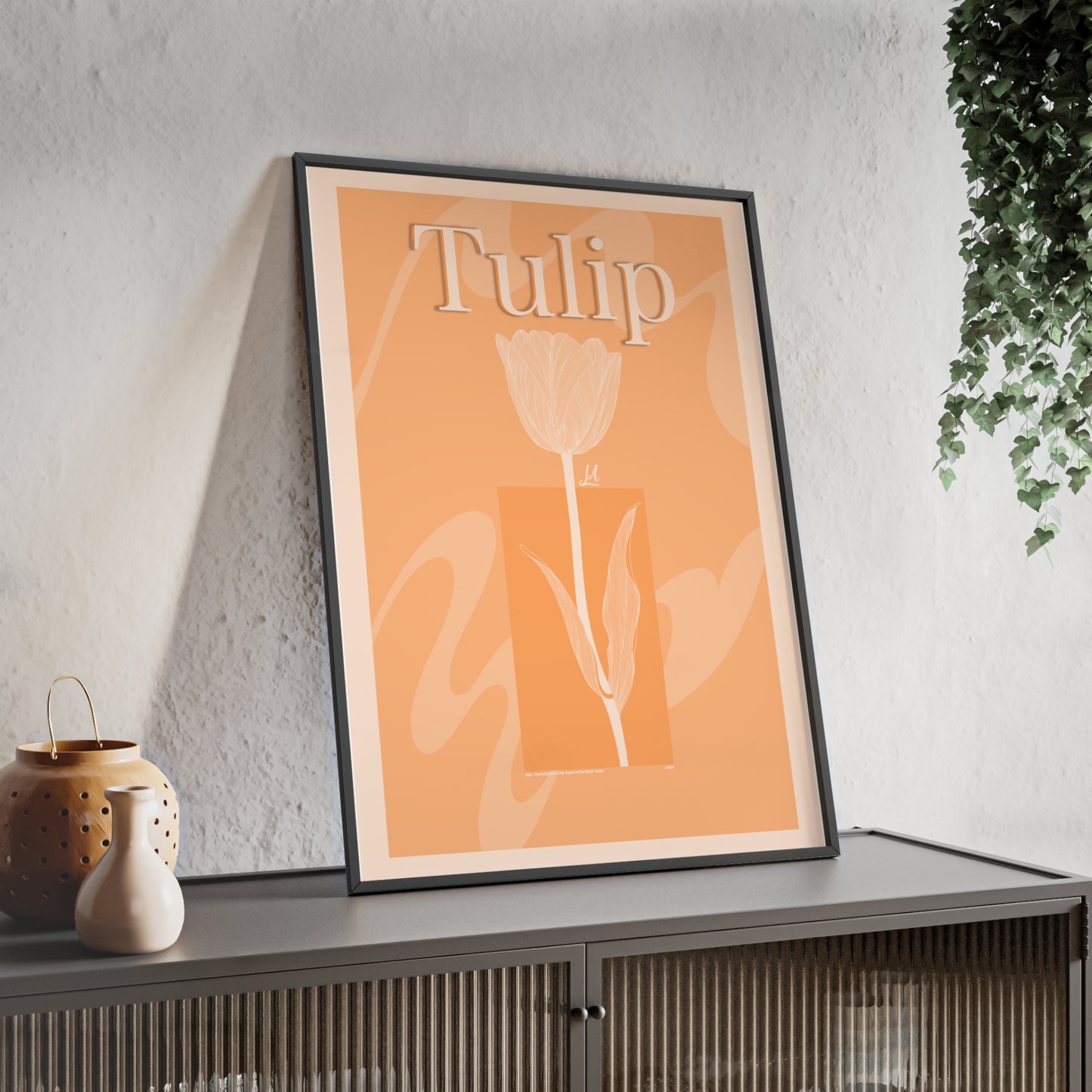 Tulip - The first edition to the - Flowers Of The World - serie. - Framed.