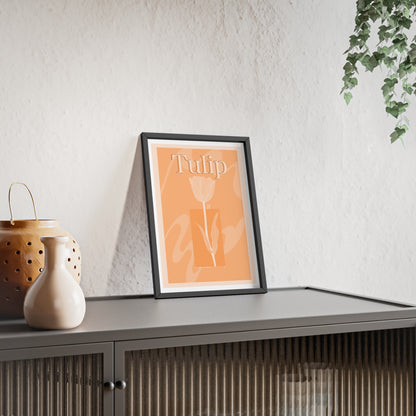 Tulip - The first edition to the - Flowers Of The World - serie. - Framed.