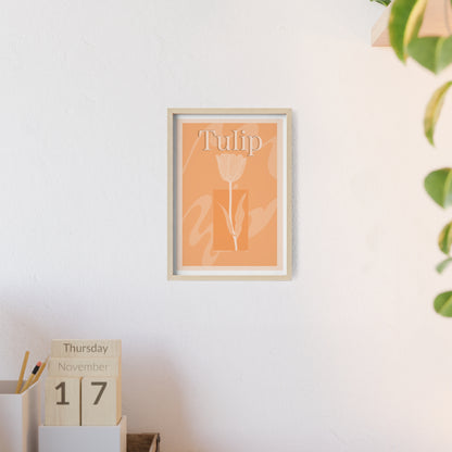Tulip - The first edition to the - Flowers Of The World - serie. - Framed.