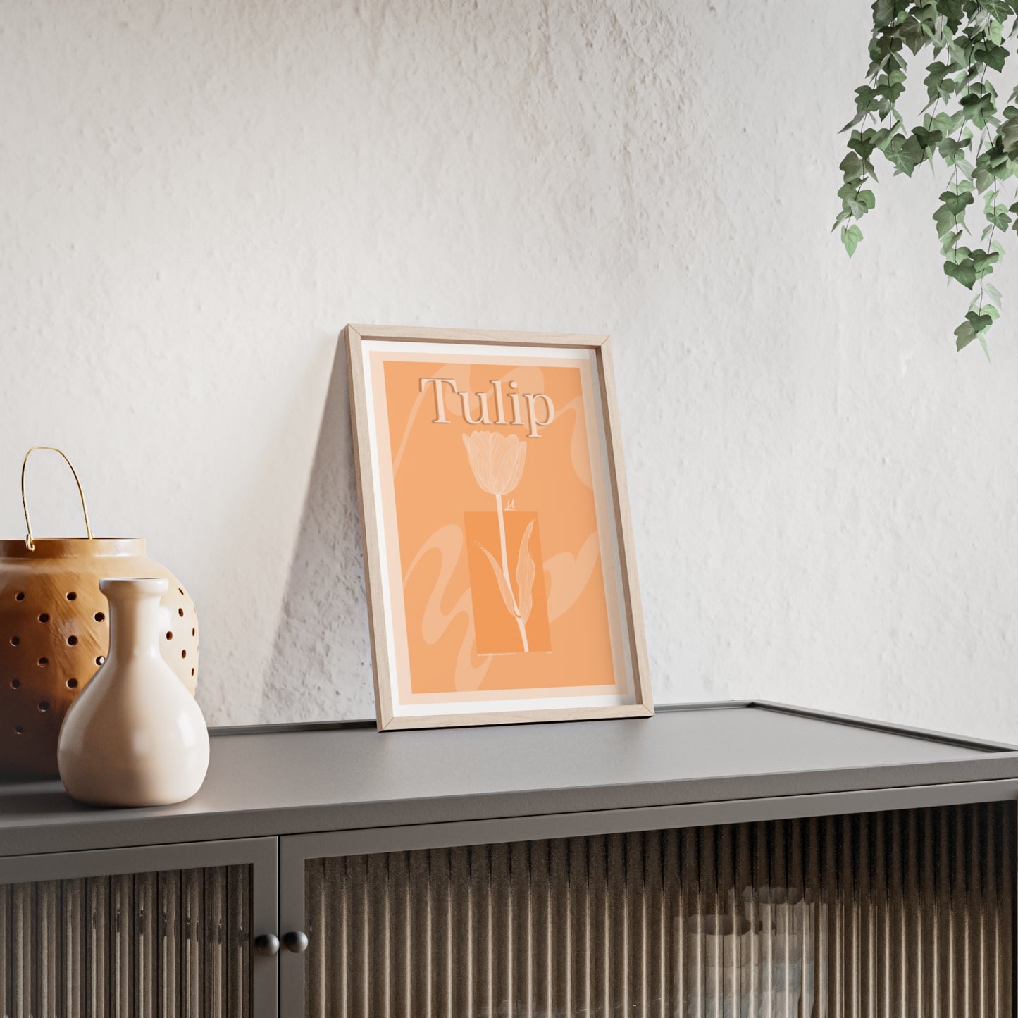 Tulip - The first edition to the - Flowers Of The World - serie. - Framed.