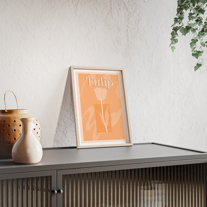 Tulip - The first edition to the - Flowers Of The World - serie. - Framed.