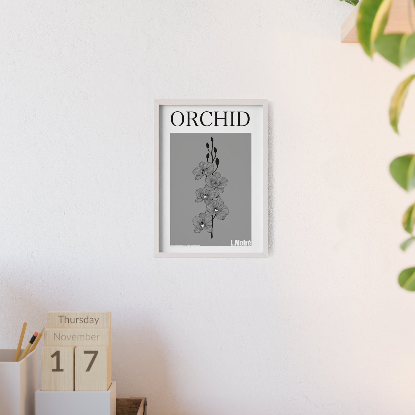 Orchid - The second edition to the - Flowers Of The World - series. - Framed.