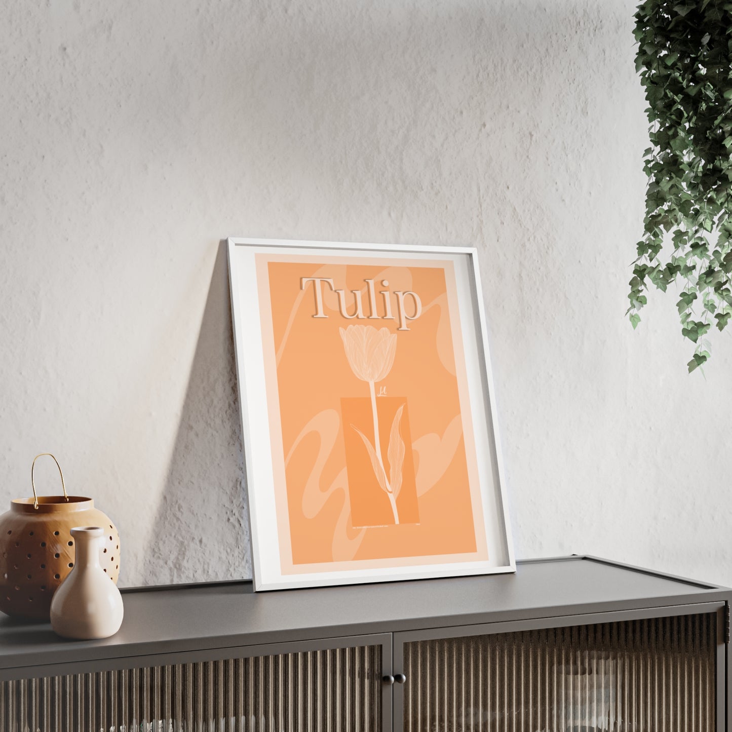 Tulip - The first edition to the - Flowers Of The World - serie. - Framed.