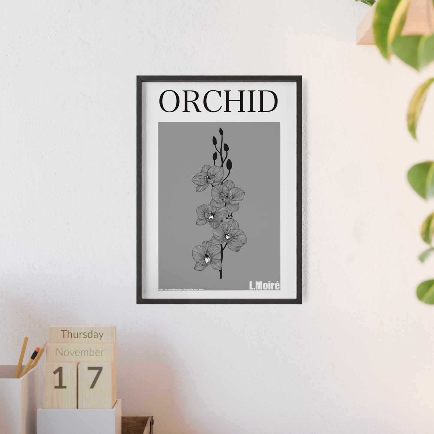 Orchid - The second edition to the - Flowers Of The World - series. - Framed.