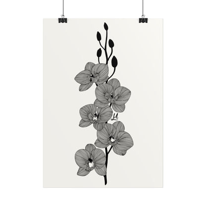 Elegant Orchid line artwork.