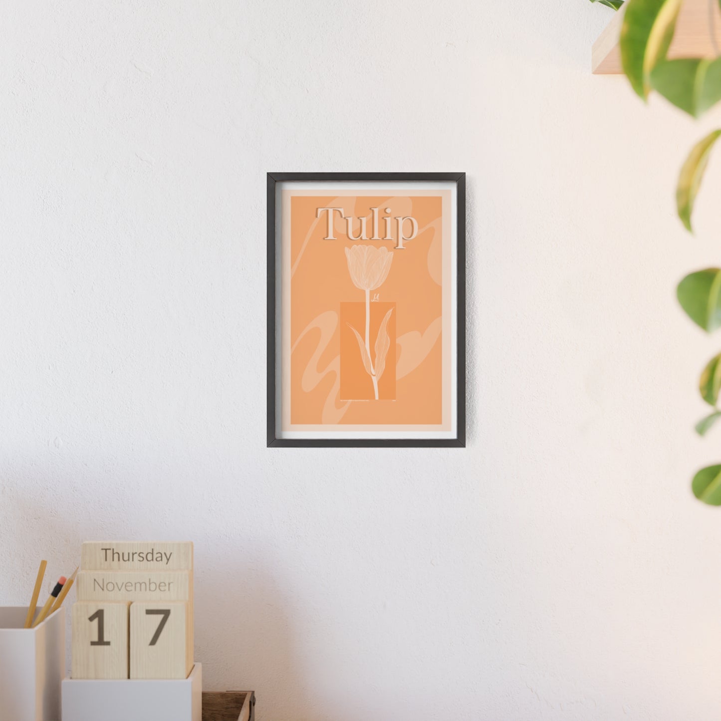 Tulip - The first edition to the - Flowers Of The World - serie. - Framed.