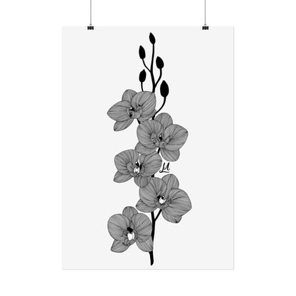 Elegant Orchid line artwork.