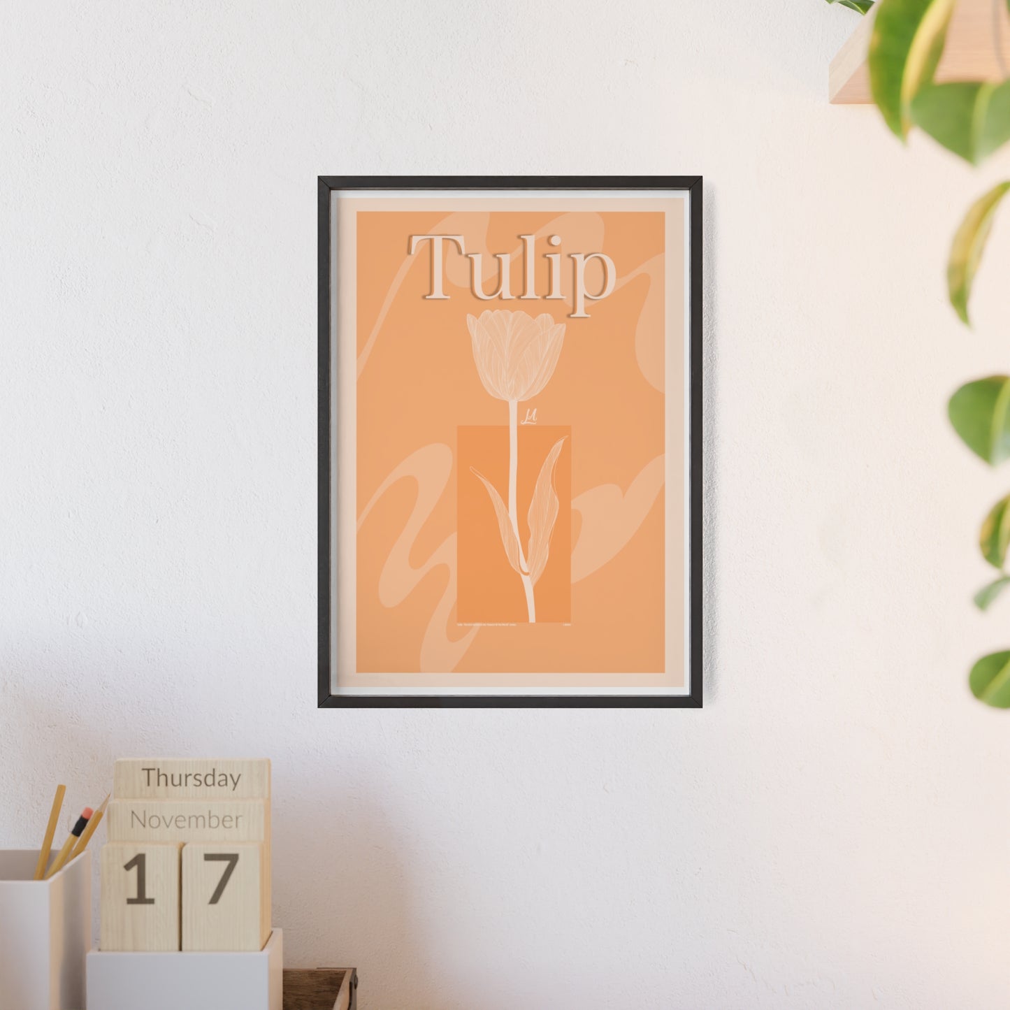 Tulip - The first edition to the - Flowers Of The World - serie. - Framed.