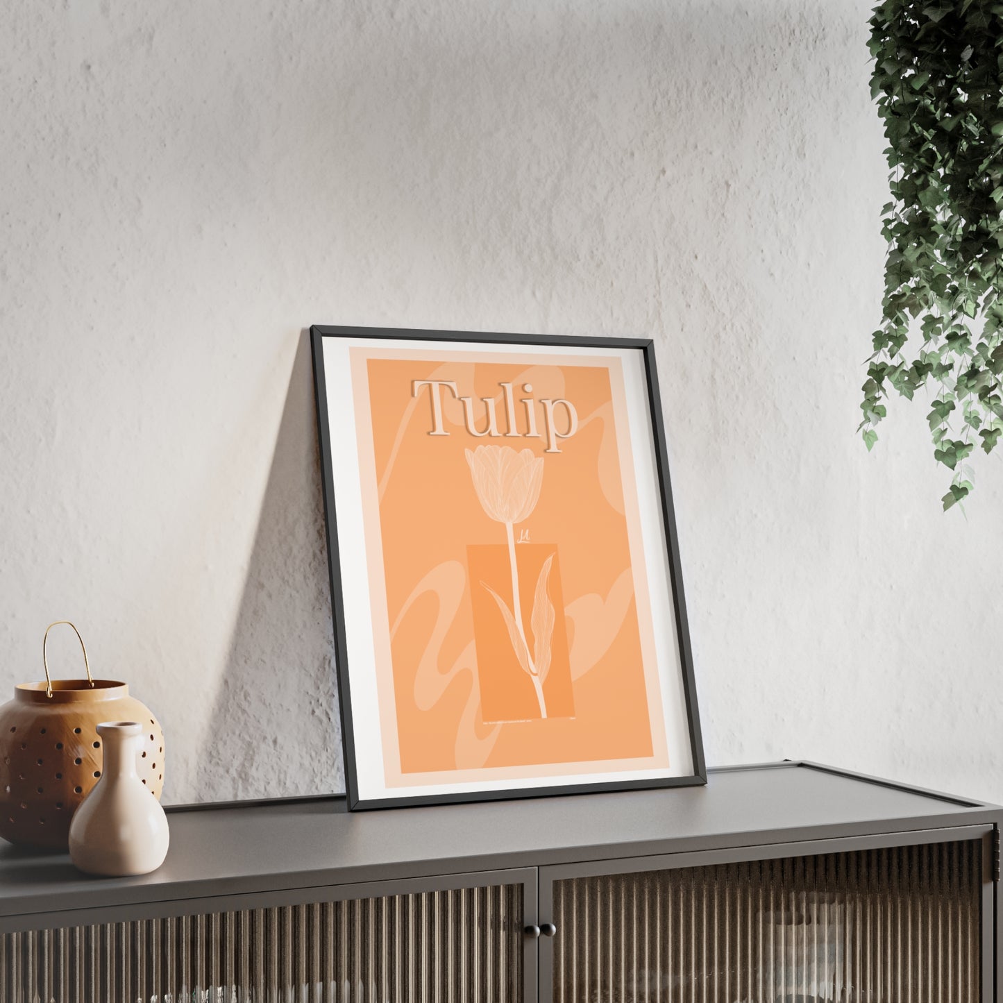 Tulip - The first edition to the - Flowers Of The World - serie. - Framed.