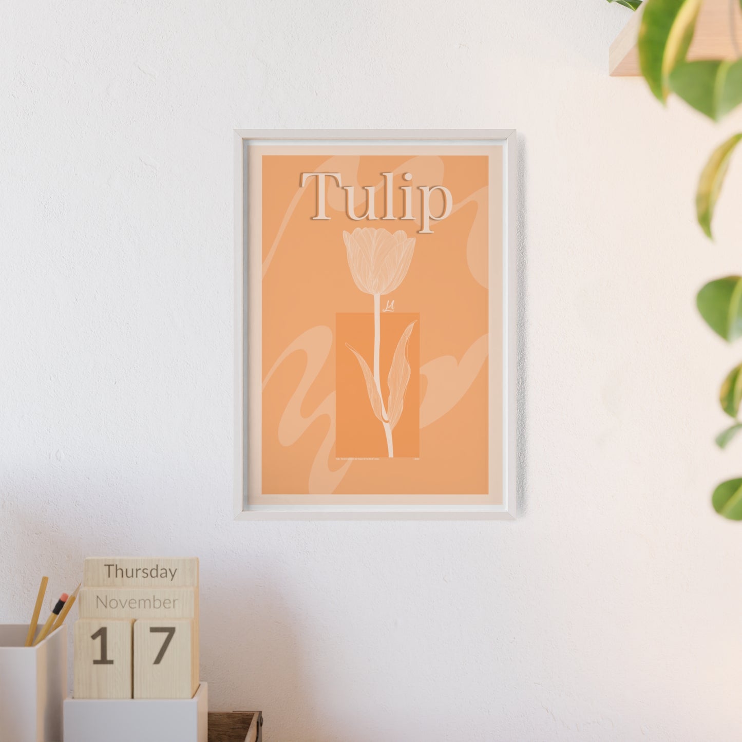 Tulip - The first edition to the - Flowers Of The World - serie. - Framed.