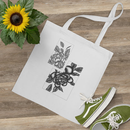 Elegant Floral Tote Bag - Stylish And Reusable - For Everyday Use.