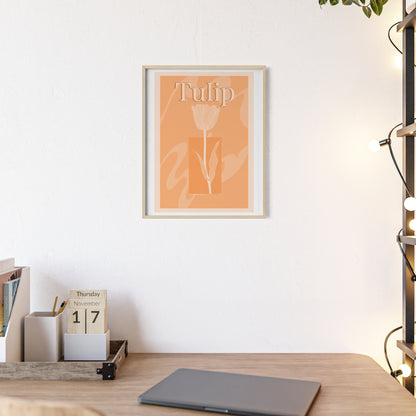 Tulip - The first edition to the - Flowers Of The World - serie. - Framed.