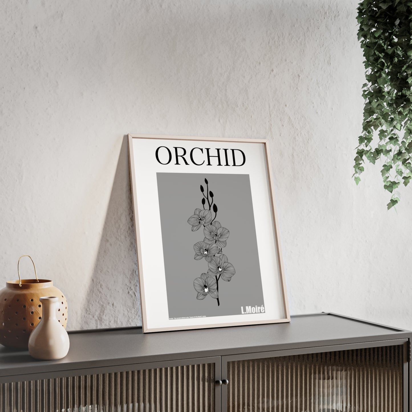 Orchid - The second edition to the - Flowers Of The World - series. - Framed.