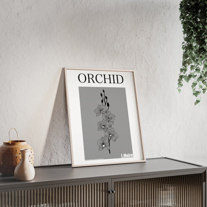 Orchid - The second edition to the - Flowers Of The World - series. - Framed.