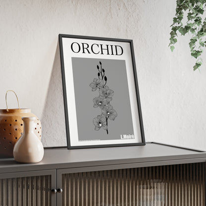 Orchid - The second edition to the - Flowers Of The World - series. - Framed.