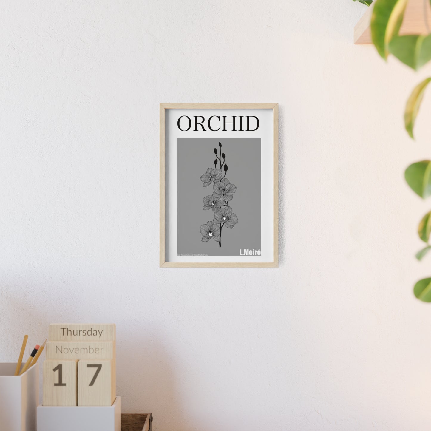 Orchid - The second edition to the - Flowers Of The World - series. - Framed.