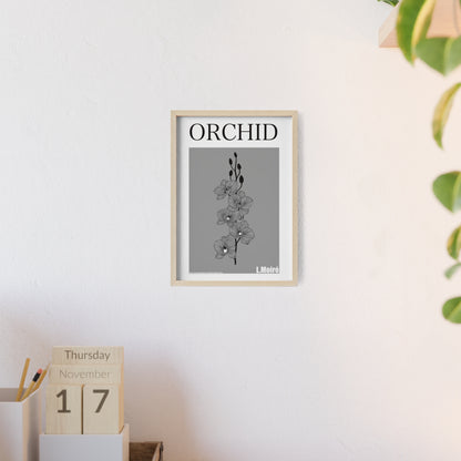 Orchid - The second edition to the - Flowers Of The World - series. - Framed.