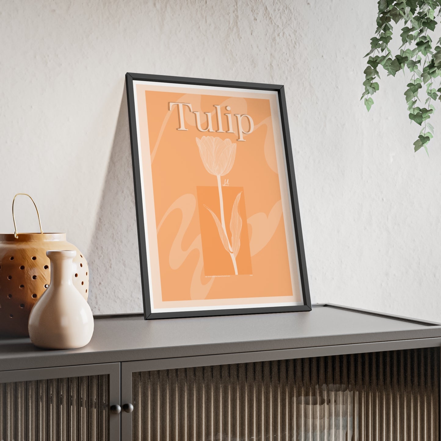 Tulip - The first edition to the - Flowers Of The World - serie. - Framed.