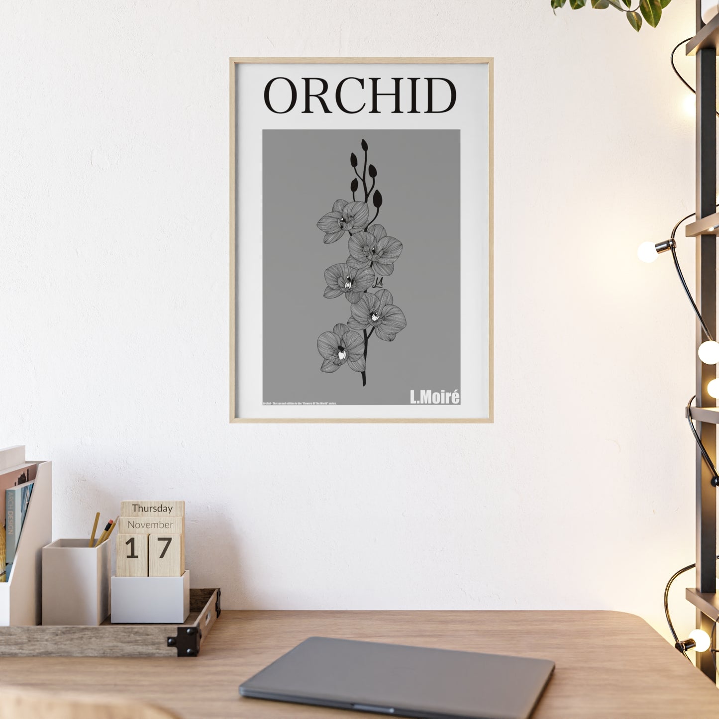 Orchid - The second edition to the - Flowers Of The World - series. - Framed.