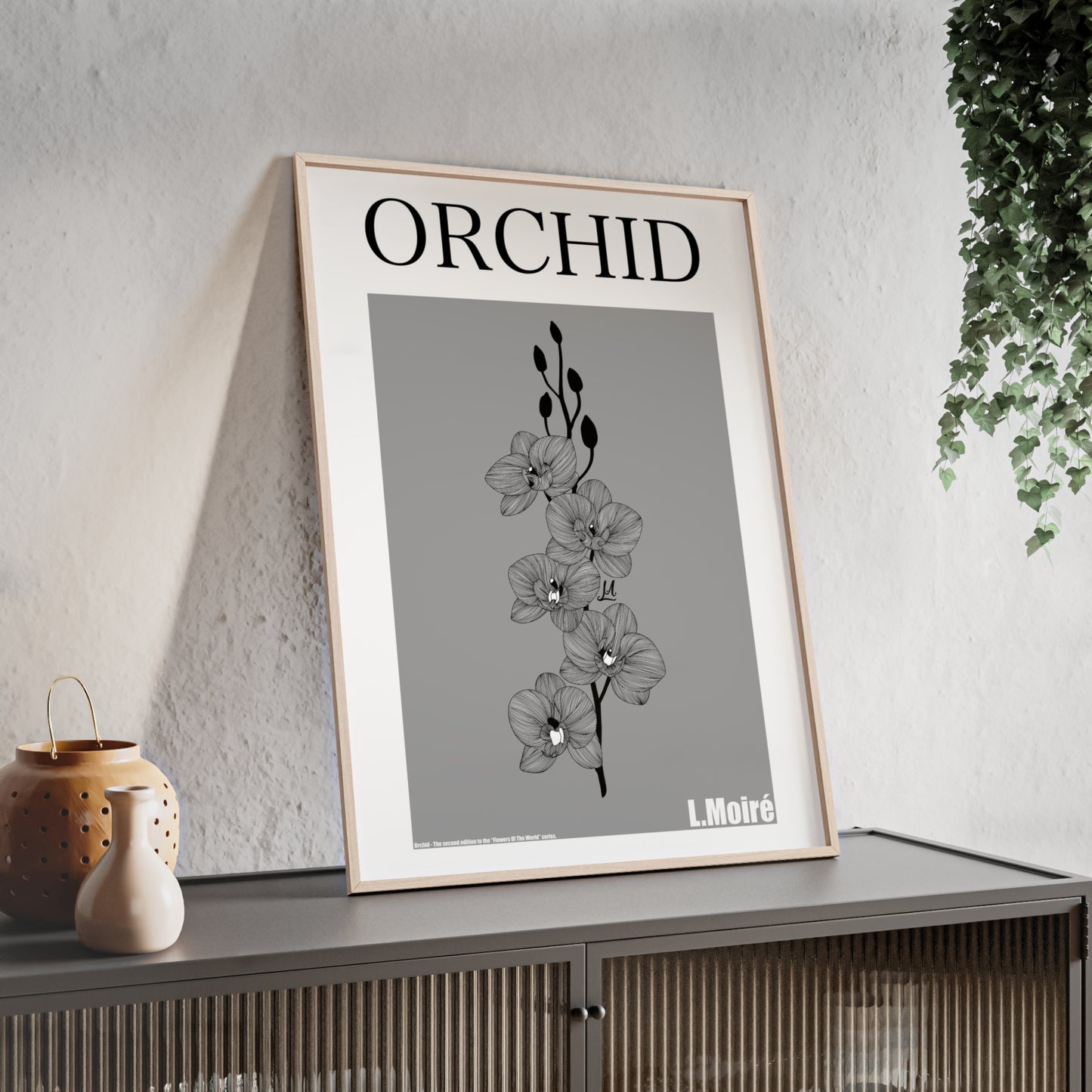 Orchid - The second edition to the - Flowers Of The World - series. - Framed.