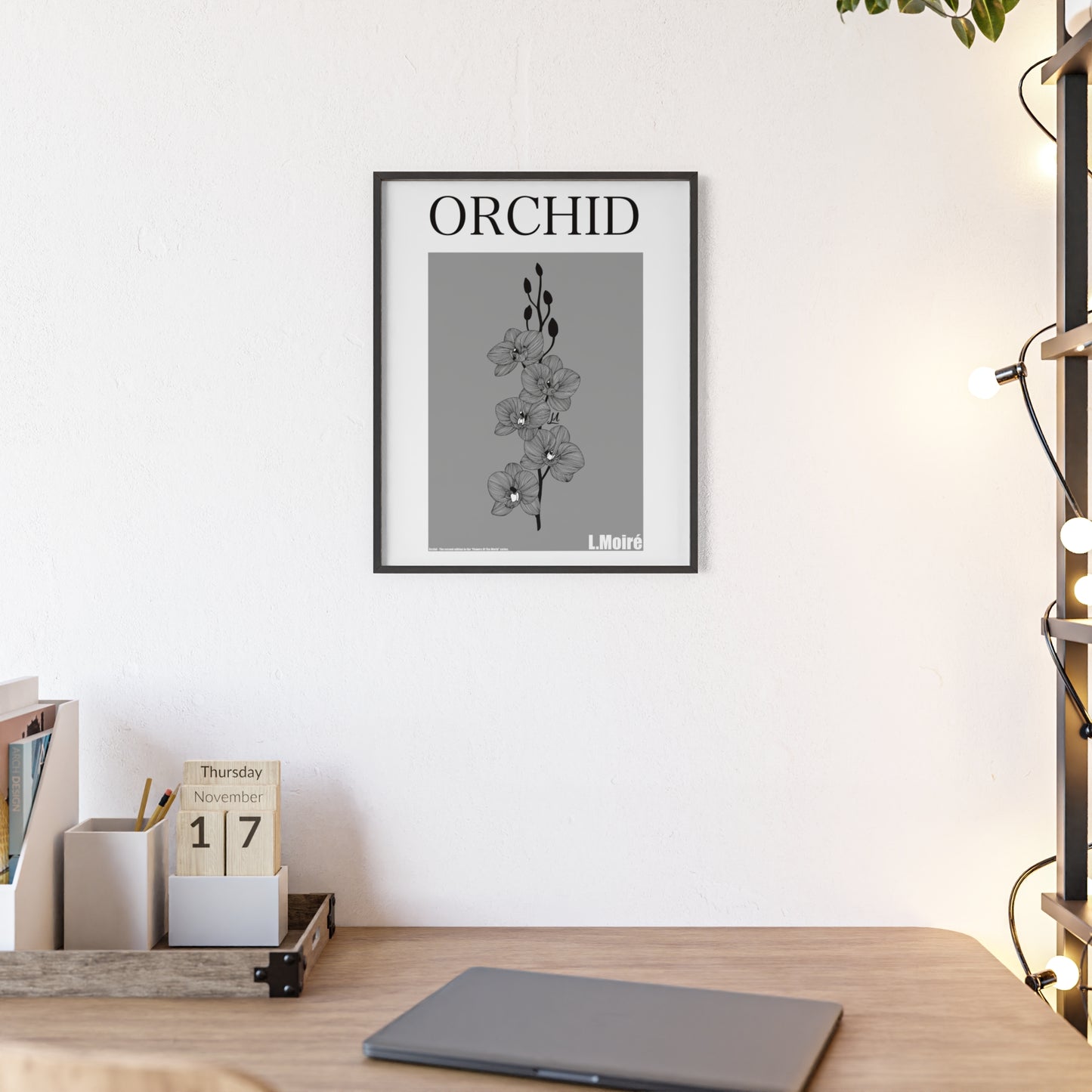 Orchid - The second edition to the - Flowers Of The World - series. - Framed.