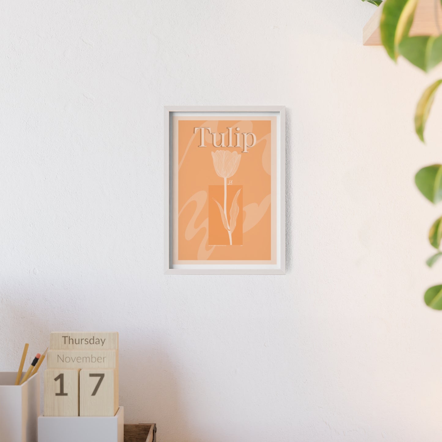 Tulip - The first edition to the - Flowers Of The World - serie. - Framed.