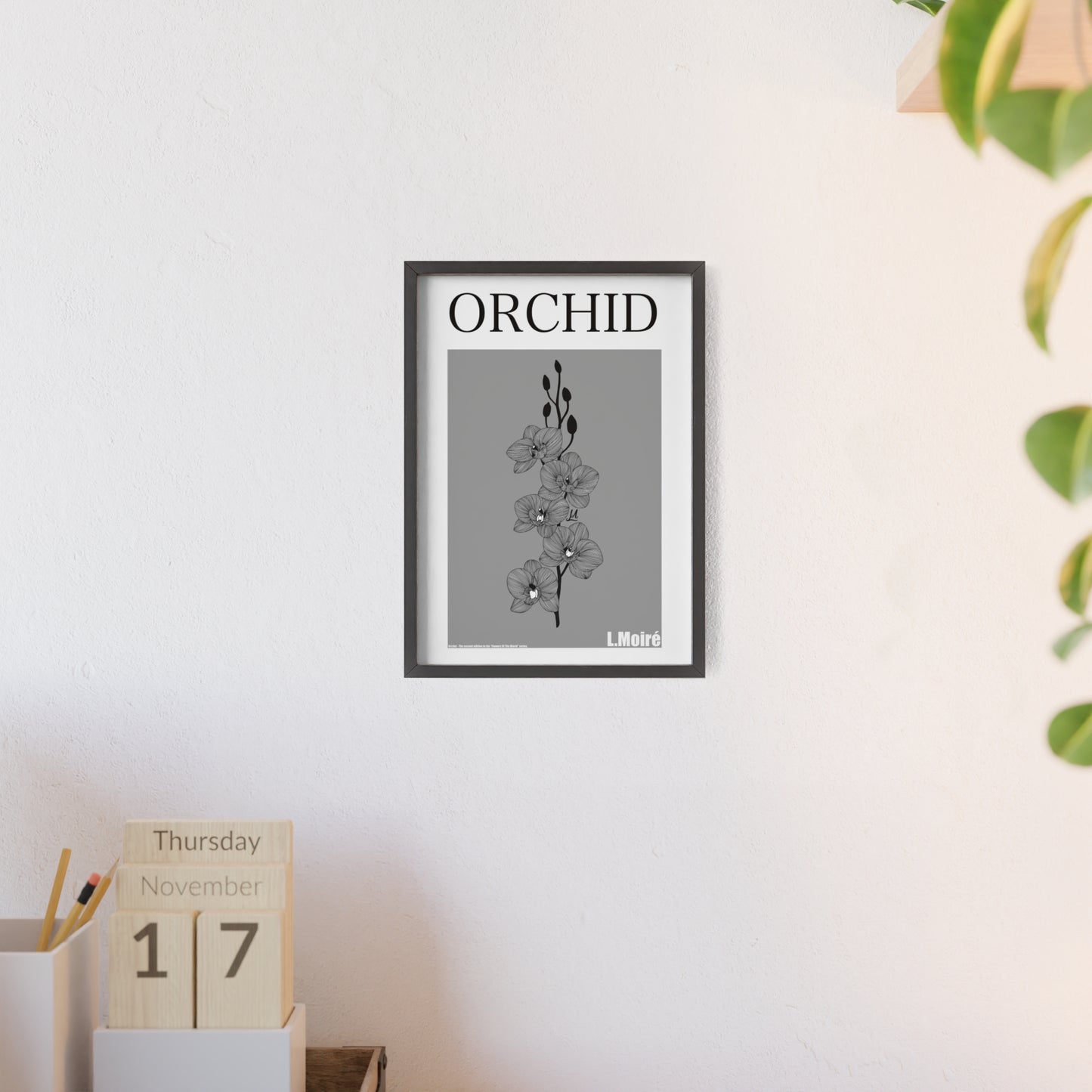 Orchid - The second edition to the - Flowers Of The World - series. - Framed.