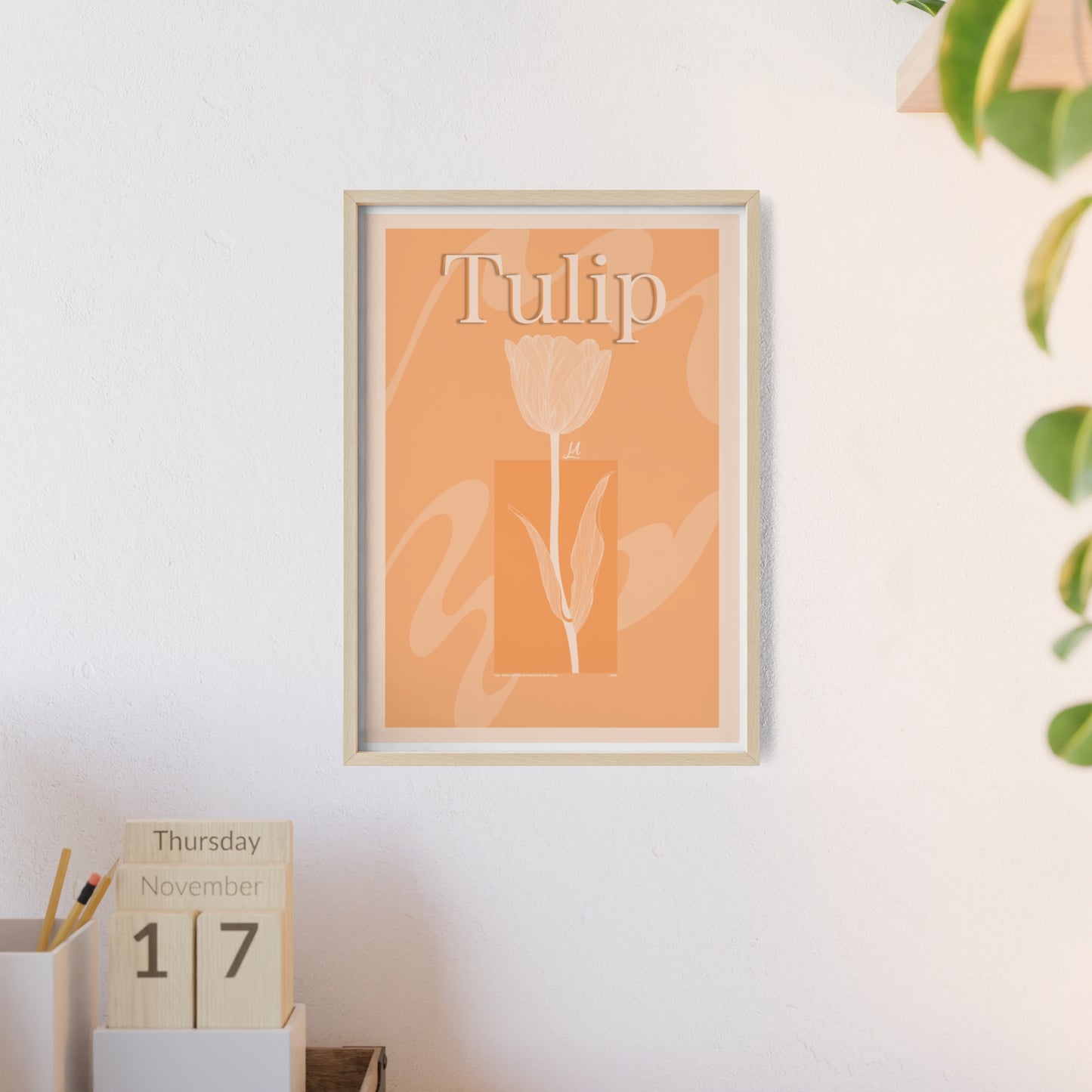 Tulip - The first edition to the - Flowers Of The World - serie. - Framed.