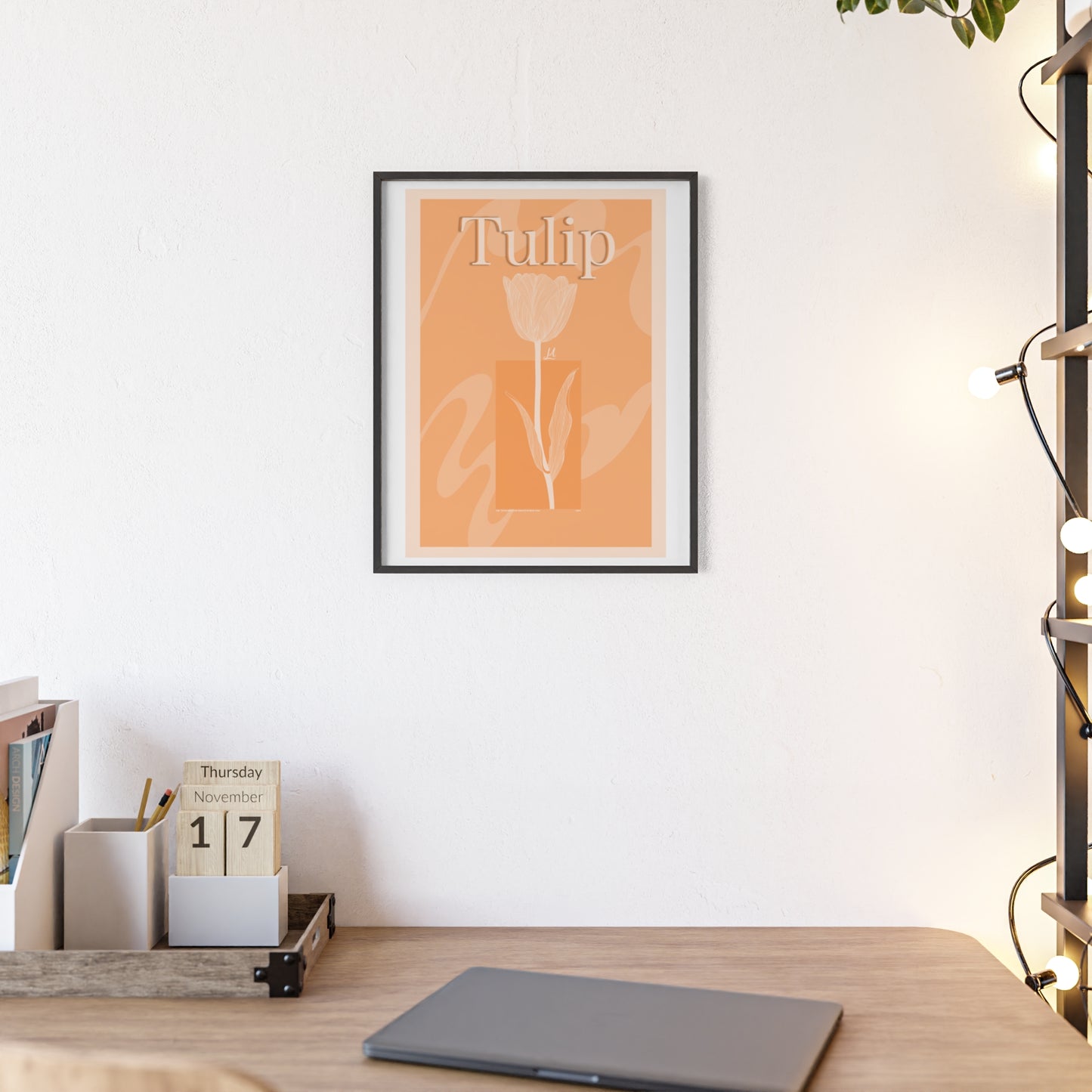 Tulip - The first edition to the - Flowers Of The World - serie. - Framed.