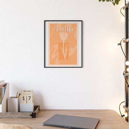 Tulip - The first edition to the - Flowers Of The World - serie. - Framed.