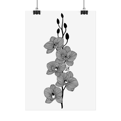 Elegant Orchid line artwork.